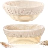 Sourdough Bread Baking Supplies, 2 Pack Banneton Bread...