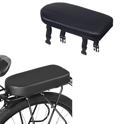 ZodiacZen Cojín para Asiento Trasero de Bicicleta, sillín Trasero de PU, cómodo Asiento de Bicicleta, Asiento Trasero para Bicicleta de montaña,30.5 x 15 x 3 cm