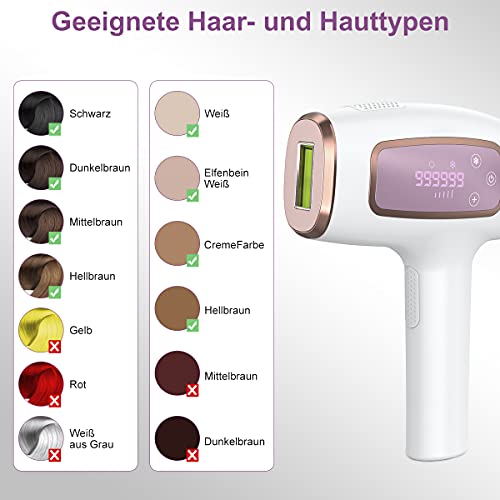 IPL Geräte Haarentfernung Laser Eiskühlsystem, 999.999 Blitze IPL Haarentfernungsgerät für Männer und Frauen, Laser Haarentfernung für Körper und Gesicht, Präzisionsaufsatz, Empfindlichere Bereiche - Image 8