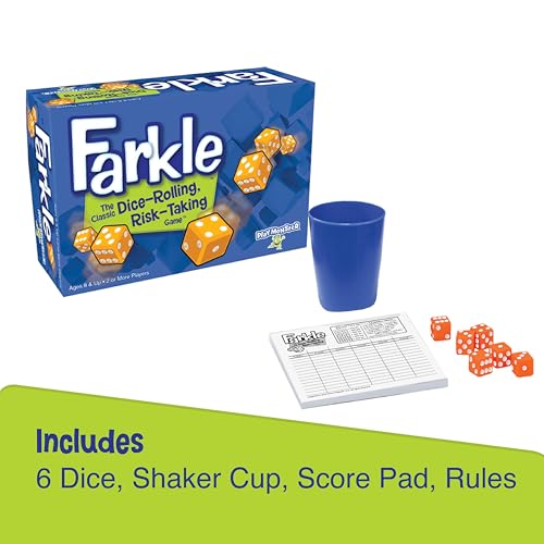 image for PlayMonster Farkle Classic Dice Games – Kids, Family Games, Travel G