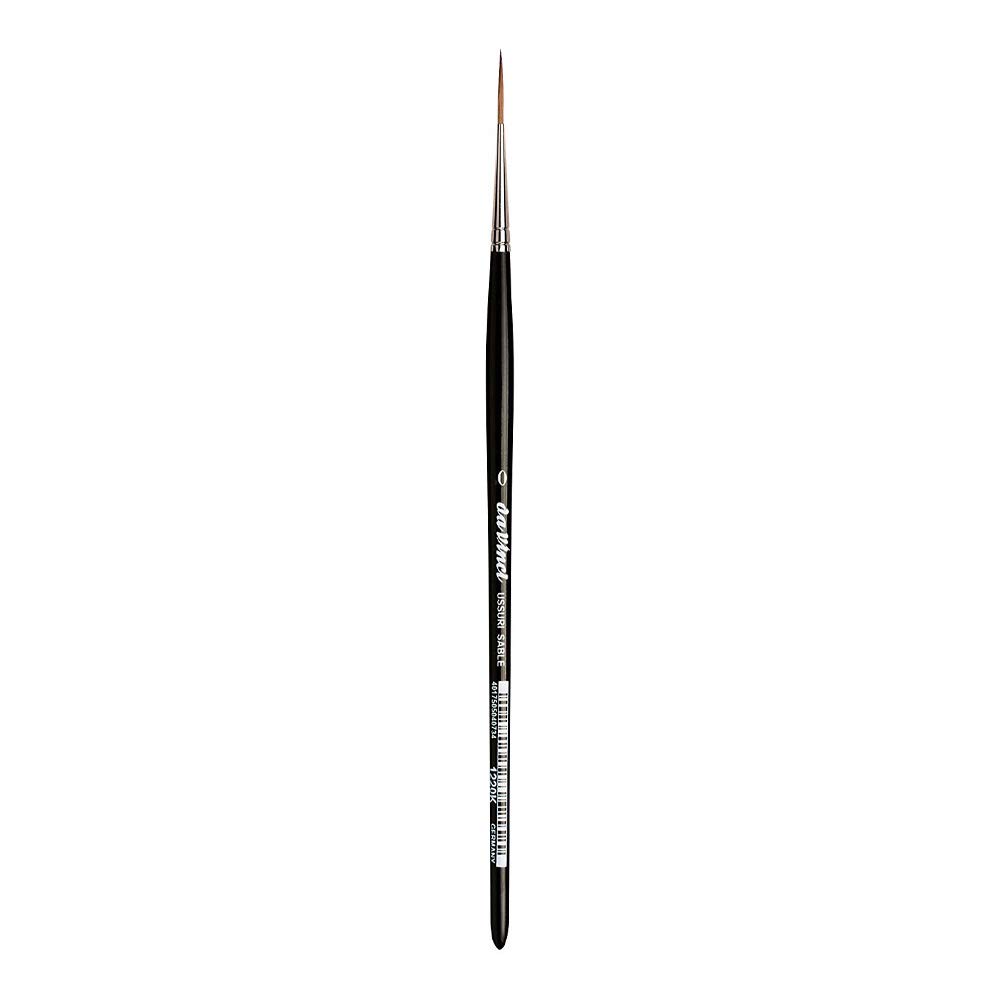 da Vinci Watercolor Series 1220K Liner/Rigger Paint Brush, Round Russian Red Sable, Size 0