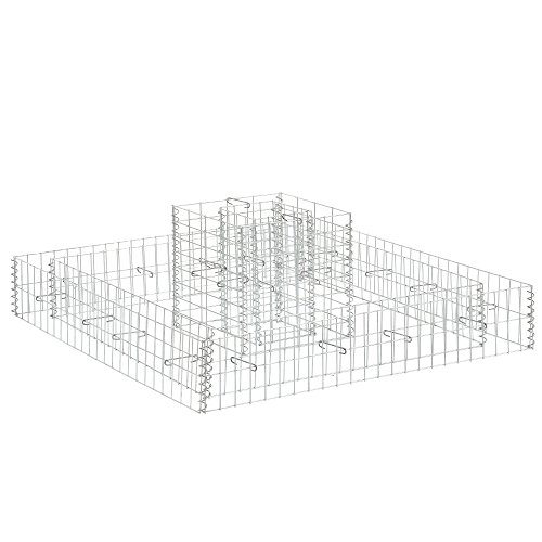 [pro.tec] Set de 2 gaviones - Jardinera con Dos Niveles - Parterre...