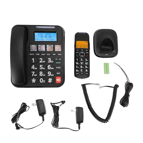 Teléfono con cable e inalámbrico Cryfokt Pantalla 2 pulg miniatura 4