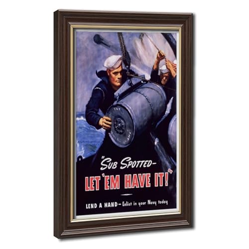 Poster US Navy Seconde Guerre Mondiale pour Sublimer la Decoration Murale de Bureau