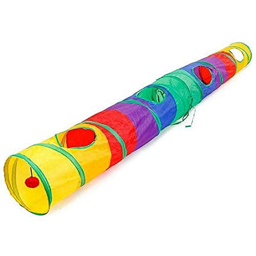 Ubersweet Imported Cat Tunnel Pet Tube Collapsible Play Indoor