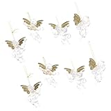 SOIMISS Weihnachtsbaum Anhänger Engel 8 Stück Leichte Transparente Engel Deko zum Aufhängen mit Lanyard Kreative Weihnachtsdekoration für Haus