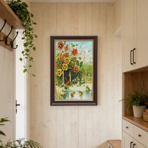 Impression giclée de grenouille vintage WCYB toile 50x75 cm