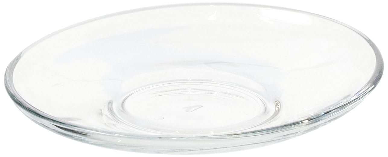 LAV Glass Saucers for Turkish Tea Glasses Set of 6 | Perfect Complement for Turkish Tea Glasses | Elegant Design | Ideal for Serving Turkish Tea | Durable Glass | Dishwasher Safe