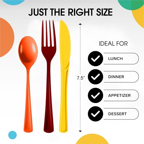 Thanksgiving-Plastic-Silverware-Heavy-Duty-150-Pcs-Thanksgiving-Plastic-Cutlery-Sets-Utensil-Sets-50-Of-Each-Forks-Knives-Spoons-Disposable-Cutlery-Set-Flatware-Set-For-Party-Supplies-Exquisite Thanksgiving Plastic Silverware Heavy Duty 150 Pcs Thanksgiving Plastic Cutlery Sets Utensil Sets 50 Of Each Forks Knives Spoons Disposable Cutlery Set Flatware Set For Party Supplies Exquisite