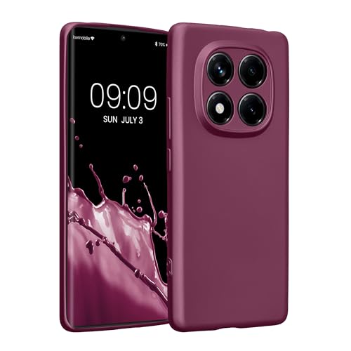 kwmobile Custodia Compatibile con Xiaomi Redmi Note 14 PRO 4G Cover - Protezione Back Case Morbida - Silicone TPU Effetto Metallizzato Lavanda Metallizzato