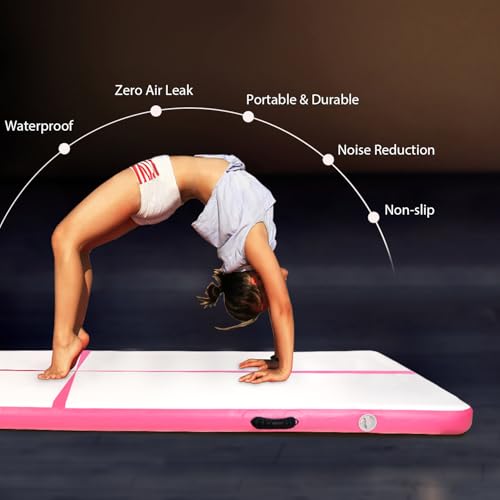 Tapis de gymnastique gonflable avec pompe électrique à gonflage rapide - 5