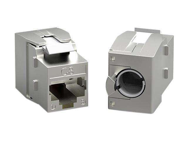 60CAT8-KEY Cat.8 RJ45 Tool-Less Shielded Keystone Jack miniatura 2