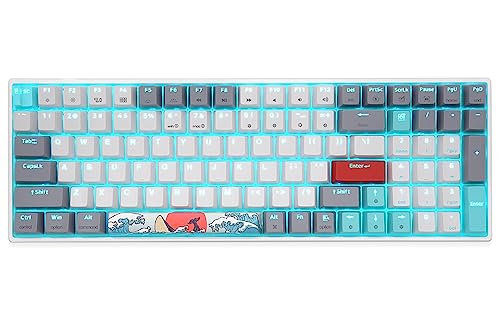 Skyloong Sk96 O-Ring Gasket Optical Mechanical Keyboard Compact Full Size Keyboard Programmable,Wired Hot Swappable Rgb Backlight Keyboard For Computer/Laptop (Gateron Optical Brown Switch) #TOP2