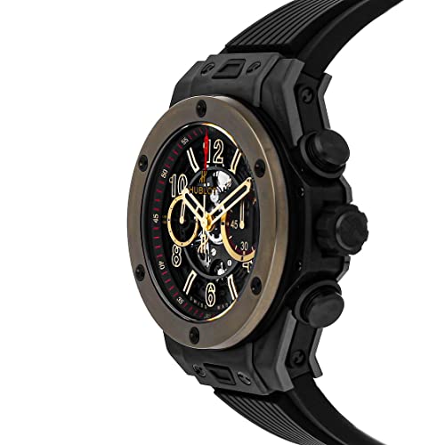Hublot Big Bang Unico Magic Automatic Gold Skeleton Dial Black Rubber Mens Watch 411CM1138RX2