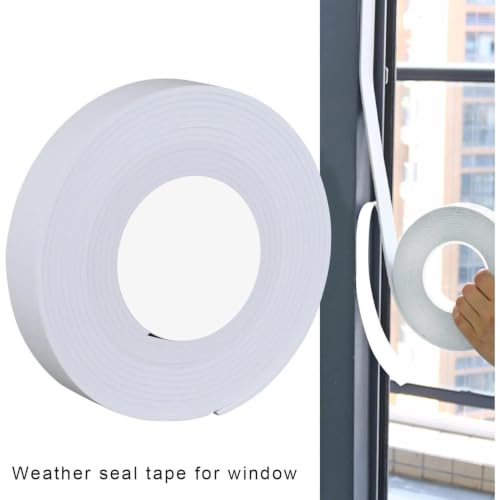 Image of Single-Sided Foam Tape EVA White,2Pack x 1.18in x 16.4FT | Multipurpose Sponge Sealing Strip Window Door Insulation Table Edge Protector Wall Bumper Guards