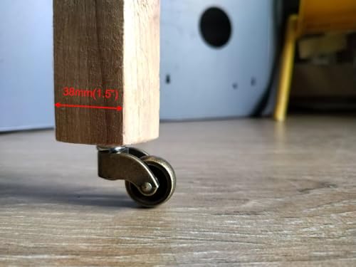 LUXUFUL 1" Swivel Stem Ball Caster Wheel, Zinc Alloy Castor for Furniture Socket Type Mounting Stem, Antique Brass, 353lbs, Pack of 4 - Image 6