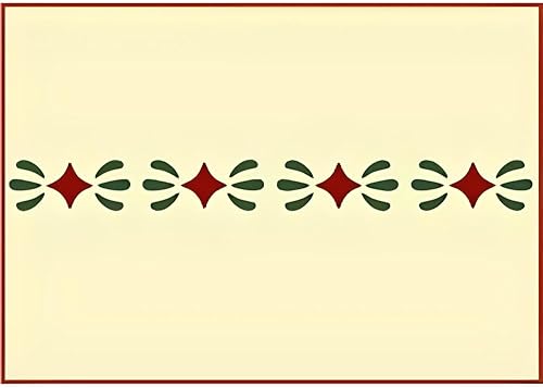 Miniatura 2 de Plantilla de borde de hoja de diamante, 15 x 1.5 pulgadas, para manualidades, reutilizable, resistente, flexible, plantilla de pintura de 10 mil de