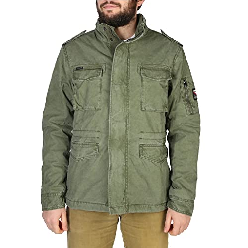 Superdry Mens Classic Rookie Jacket, Zip And Popper Fastening, Seven Pockets Squad Navy Size 3Xl #TOP1