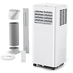 EUHOMY 7000 BTU Portable Air Conditioner - 4-in-1 Cooling, Dehumidifier, Fan & Sleep Mode for 200-300 sq.ft | Energy Class A, Ultra Quiet (