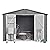 HXUHUWS Maximize Outdoor Storage with Metal Garden Shed, Durable Steel Construction, Punched Vents, Hinged Door, 10ft x 12ft, Grey