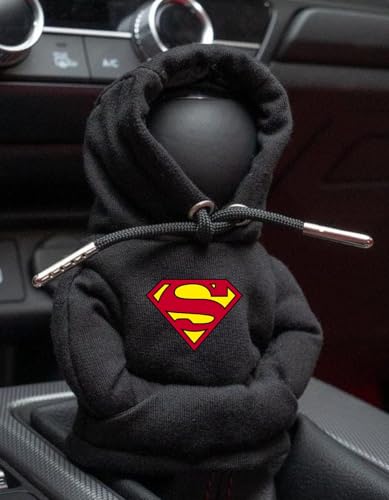 Image of MOONSHINE Car Gear Shift Hoodie | Car Shifter Funny Sweater Superhero Theme Hoodie for Gearshift | Car Shifter Protector Decoration Accessories (Black) (GEAR3)
