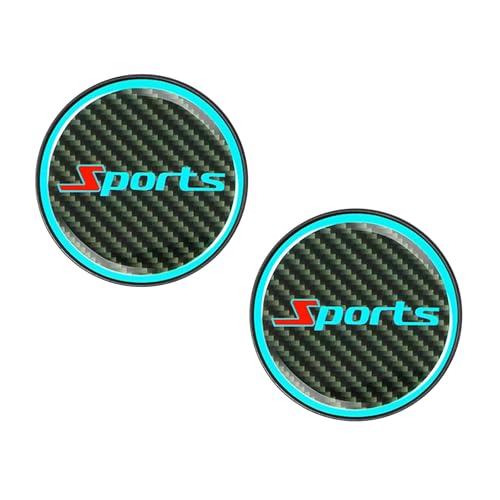 2 PCS Portavasos para Carro en Fibra de Carbono 2.83 in miniatura 1
