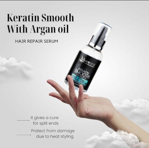 Image of keratin hair serum for dry frizzy hair - 100ml | Professional Hair Serum for Frizzy Hair |Deep Smoothening With Keratin Argan Oil