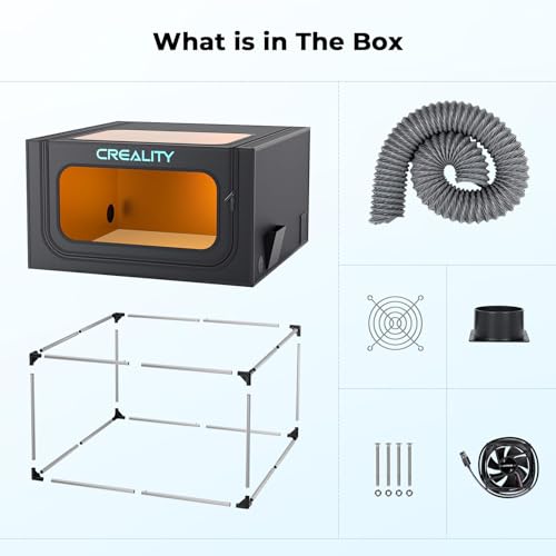 Image of CREALITY FALCON Enclosure for Laser Engraver Flame Retardant and Smoke-Proof Falcon 2 and Other Laser Cutter Foldable Laser Engraving Machine Accessories Effectively Isolating 99% of smog