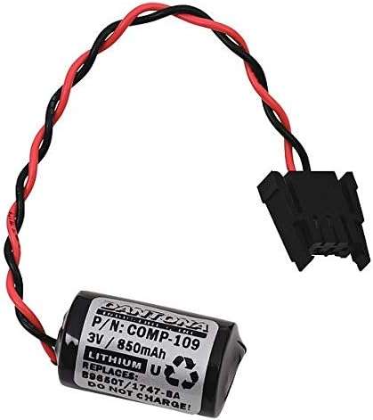 "Dantona Industries, Inc. COMP-109 Batería; Litio; 3 circuitos; 3V; 850mAh; w/Conector; Reemplaza Eternacell B9650T"
