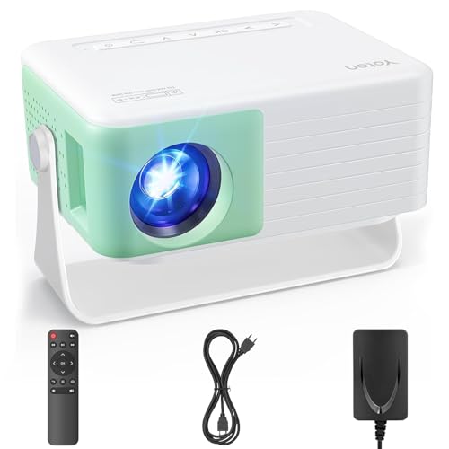Mini Projecteur, Yoton Y3 Videoprojecteur Portable avec Haut-Parleur Intégré, Zoom 50% y Lecture 1080P, Compatible iOS/HDMI/TV Stick/Google Cast, sans Wi-FI...