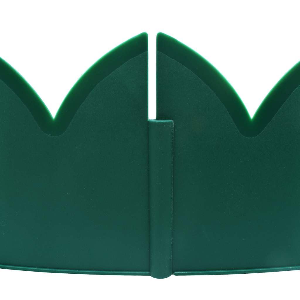 Krawędzie trawnika, 10 sztuk, zielone, 65 x 15 cm, z polipropylenu, system wtykowy, elastyczny system wtykowy do obramowania grządek i trawników, z materiału odpornego na warunki
