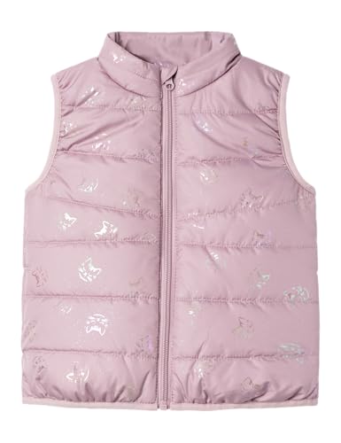 NAME IT Mädchen Nmfmylane Vest Foil2 Steppweste, Mauve Shadows, 92
