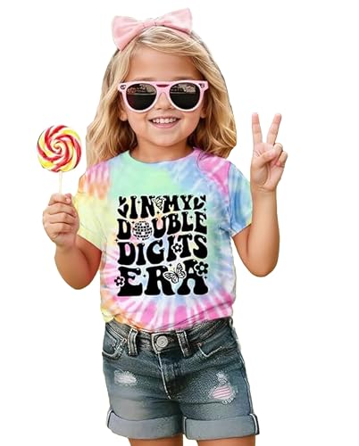 Image of in My Double Digits Era Shirt Girls Birthday Girl Shirt | 10 Birthday Shirt Girls 10th Birthday Gifts For Girls 10 Year Old Ten Party Tee Tops