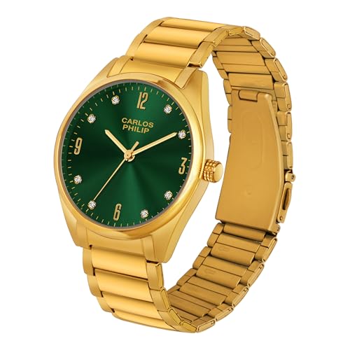 Image of Carlos Philip Axis Series Luxury Analog Watch for Men | Stainless Steel Strap | Japanese Miyota Movement | Stylish Water-Resistant Classic Timepiece