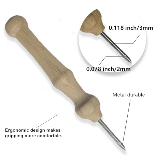 Image of BEUNITONE 2 Sets DIY Punch Needle Kits for Beginners,Bohemian Flower Pre-Printed Pattern,Embroidery Punch Needle Starter Kits for Adults,Includes Pre-Printed Cloth,Yarns,Hoops,Threader and Instruction