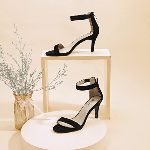 IDIFU Women's 3 Inch Kitten Heels - Dressy Open Toe Heels Ankle Strap Heeled Sandals for Bride Wedding Bridal Shoes On Evening Prom4