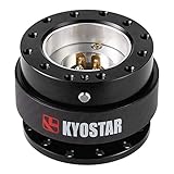 Kyostar 100％リアルカーボンファイバーステアリングホイールクイックリリースハブアダプタースナップオフブースターキット（ブラック)