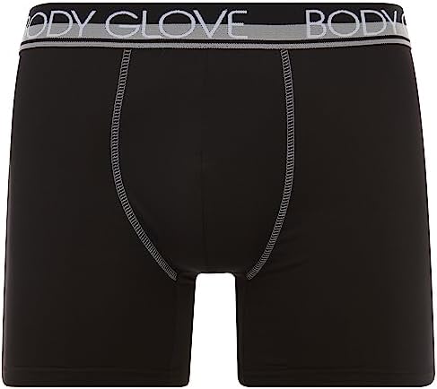 Body Glove Men's Underwear Boxer Brief, 4 Pack Moisture Wicking Comfort Fit Stretch Soft Performance Cool Dry Pouch Support Sport Boxers Briefs for Men, Medium Multicolor