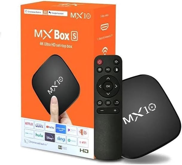 Generic MX10 TV Box RK3318 Rockchip Quad Core Android TV Player 4K Set-top Box in UAE