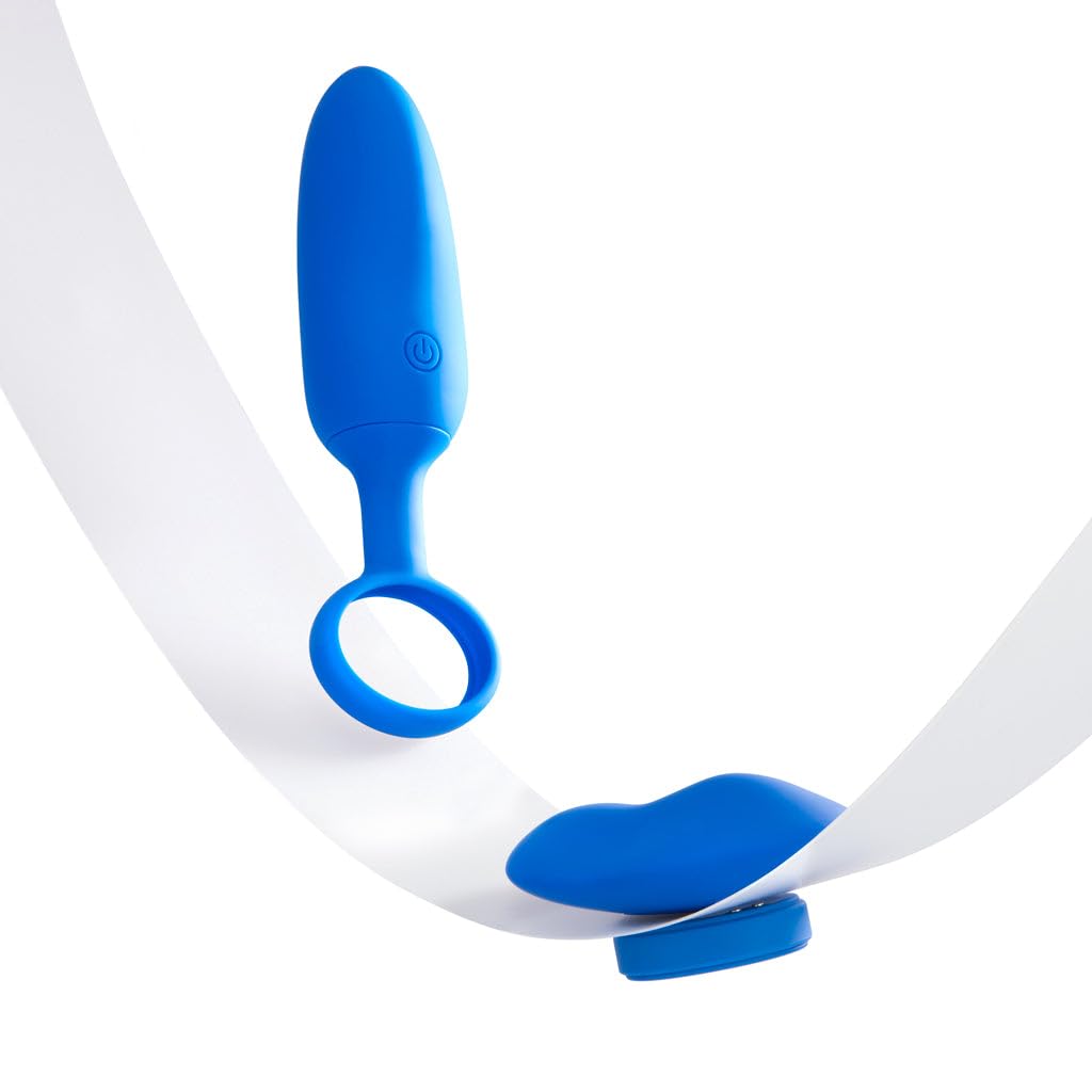 Platanomelón - Vibrador para Parejas, 4 Velocidades y 4 Modos Con Mando a Distancia, Discreto, Impermeable y Recargable - Mobi Azul