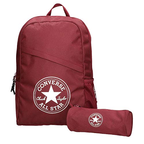 Preisvergleich Produktbild Converse Unisex Rucksack Schoolpack XL Set inkl Federtasche Burgundy (weinrot)