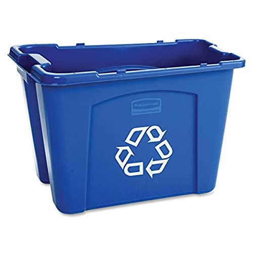 Rubbermaid Commercial, RCP571473BE, 14-Gallon Recycling Box, 1, Blue