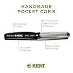 Kent 82T Handmade Folding Pocket Comb for Men, Fine Tooth Hair Comb Straightener for Everyday Grooming Styling Hair, Beard or Mustache, Use Dry or with Balms, Saw Cut Hand Polished, Made in England - Image 2