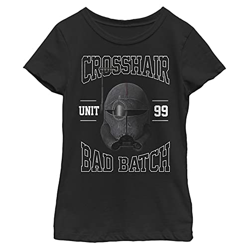 T-shirt Star Wars Bad Batch Crosshair fille noir taille L en coton col rond
