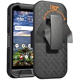 Rome Tech Holster Hard for Kyocera Duraforce Pro 2 Case Belt Clip [E6900/E6910/E6920] Slim Large Belt Phone Shell Holster Combo - Rugged Phone Cover with Kickstand for Duraforce Pro 2 - Black