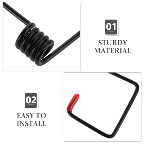Resorte de brazo de limpiaparabrisas resistente de metal negro 7