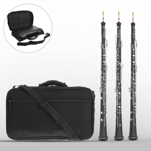 Étui pour hautbois en cuir PU noir de style raffiné à surface lisse et étui rigide - 7
