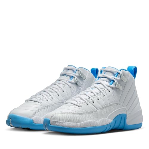 AIR JORDAN 12 RETRO (GS) "WHITE/UNIVERSITY BLUE-METALLIC SILVER"2