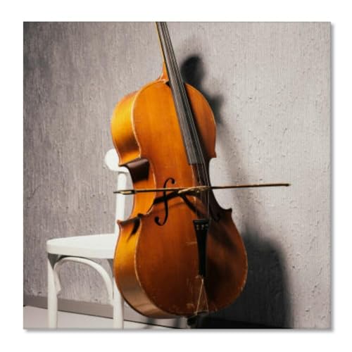 Violin Chair Practice Room Canvas Wall Art 16x16