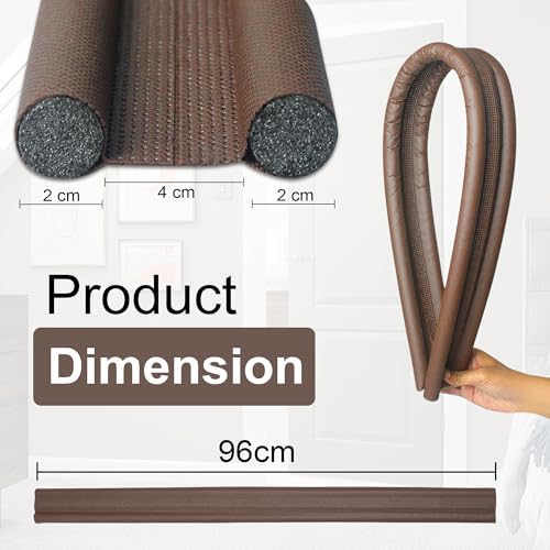 Image of GLUN Door Bottom Sealing Guard, Gap Space Filler Pack of 3 Brown Colour, 39 Inch Length, Protection from Insects, Dust & Water, Noise Cancellation, Cooling Leakage Protection